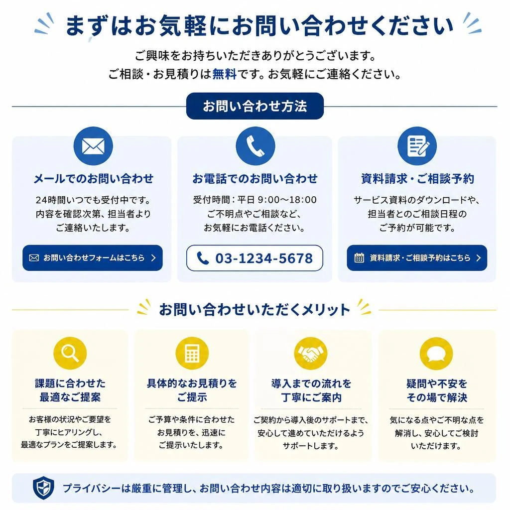 7. お問い合わせで新たな一歩を