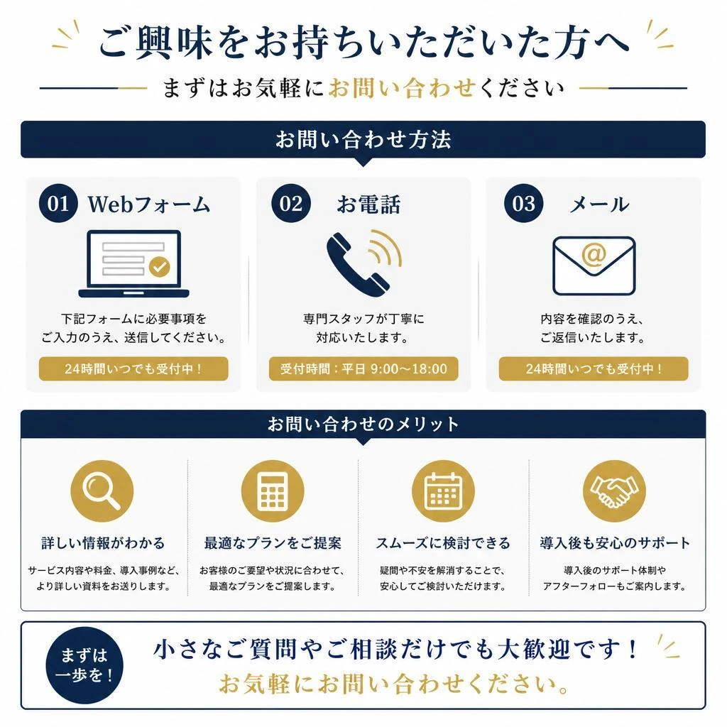 7. お問い合わせで新たな一歩を